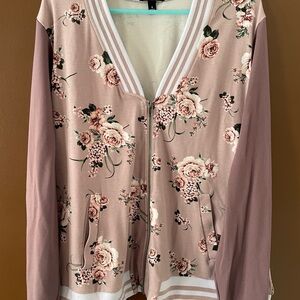 Torrid Striped V-Neck Top in Cream and Brown